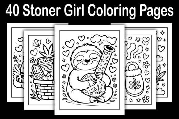 40 Stoner Girl Coloring Pages: A Creative Resource for Artists and Sellers