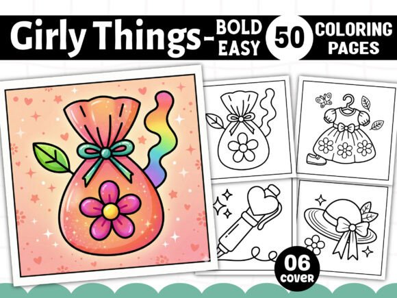 Bold Easy Girly Things Coloring Pages: A Creative Escape for All Skill Levels