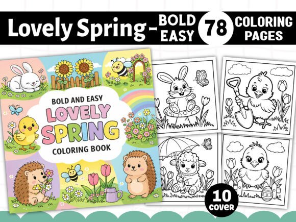 Bold Easy Lovely Spring Coloring Pages