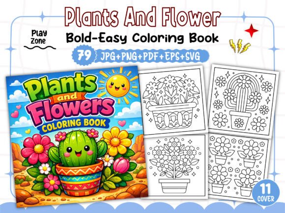Bold Easy Plants and Flowers Coloring: A Practical Evaluation for Your KDP Interior