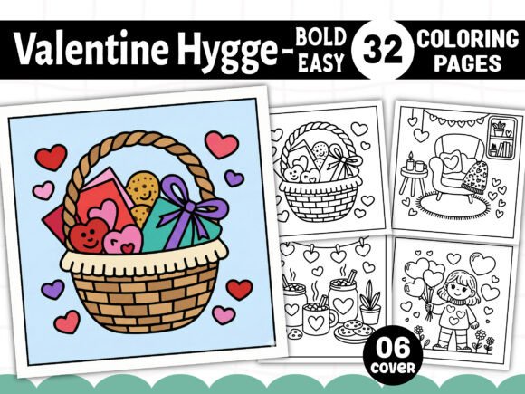 Bold Easy Valentine Hygge Coloring Book: A Creative Tool for Every Workflow