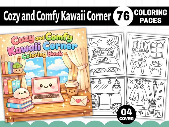 Cozy and Comfy Kawaii Corner Coloring