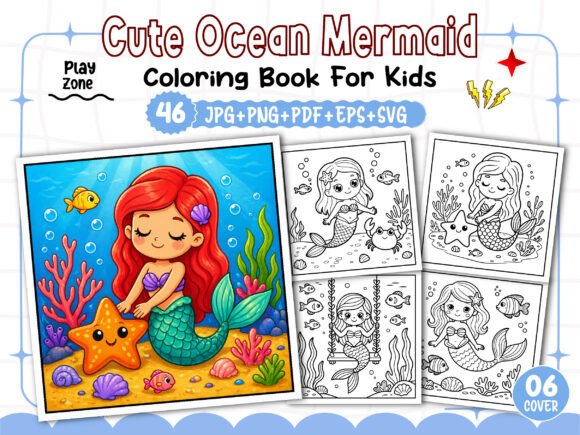 Crafting a Unique KDP Interior with Cute Ocean Mermaid Coloring Pages