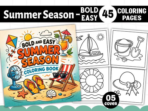 Designing Your KDP Interior with Easy Summer Season Coloring Pages