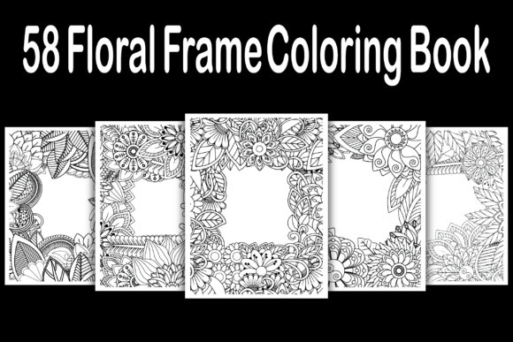 Floral Frame Coloring Book: A Creative Asset for Modern Publishing and Design