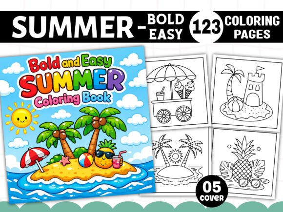 How Bold and Easy Summer Coloring Pages for Kids Can Elevate Your KDP Interior