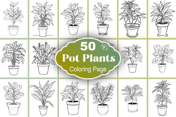 Pot Plant Coloring Page: A Versatile Asset for Creative Workflows and Product Creation