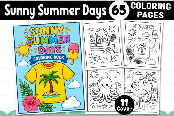 Sunny Summer Days Coloring Book for Adults