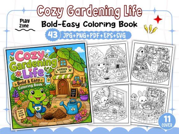 Why Bold Easy Cozy Gardening Life Coloring Pages Are Perfect for Your Next KDP Interior