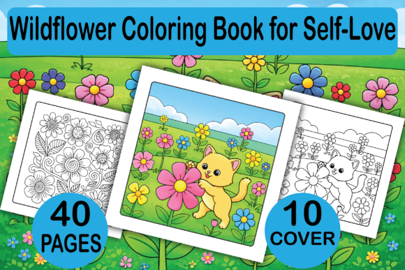 Wildflower Coloring Book for Self-Love